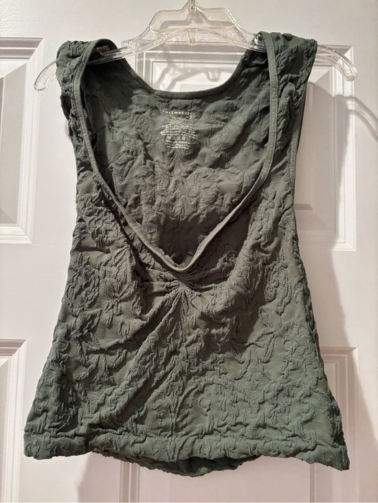 Free People Tops - Free People Olive Textured Scoop Tank